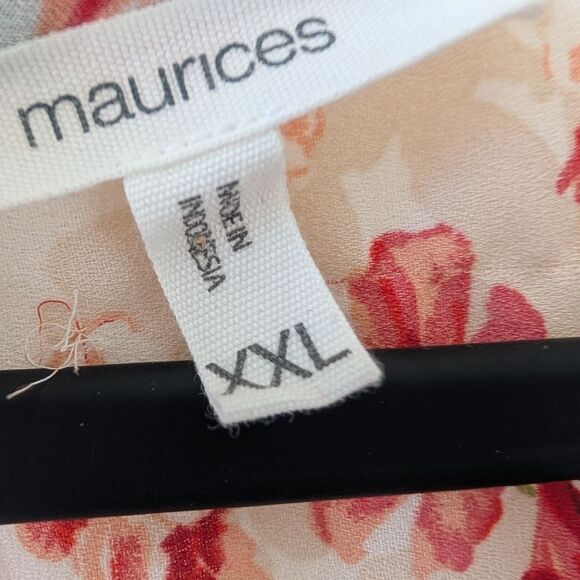 Maurice's Women's Delton Floral Zipper Back Blouse XXL - Picture 4 of 5